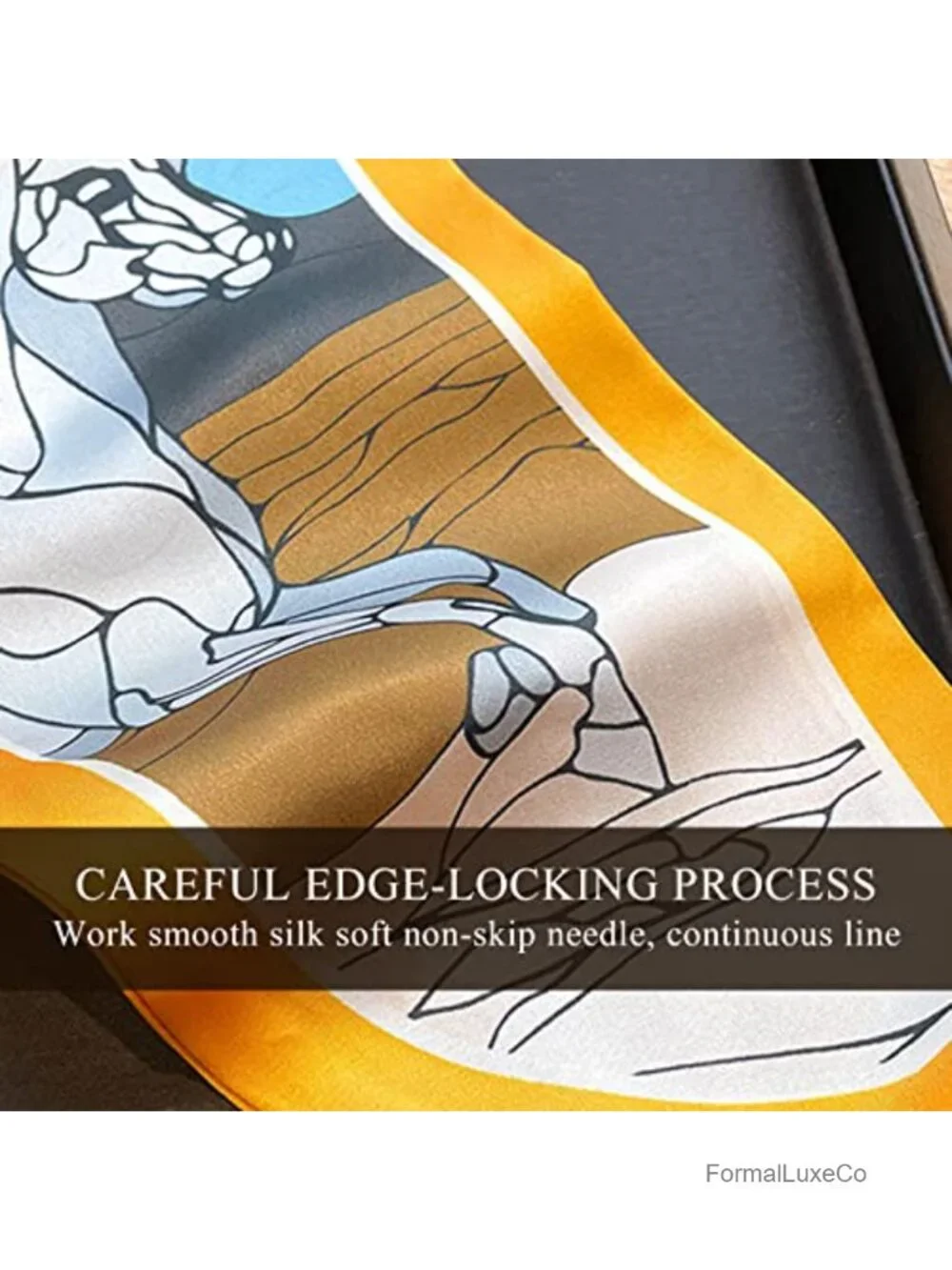 Skinny Silk Scarf Women Easy Pull-Through Narrow Long Neckerchief French Retro